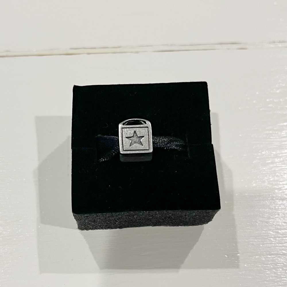 Chamilia Shopping Bag Charm 925 Silver Square Purse Star Design Fits Pandora